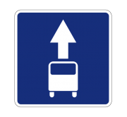 Купить дорожный знак 5.14 Полоса для маршрутных транспортных средств