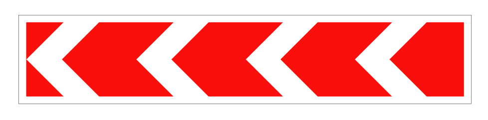 Дорожный знак Направление поворота 500x2250