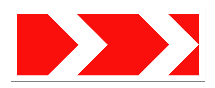 Дорожный знак Направление поворота 500x1160