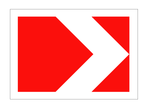 Маска дорожного знака "Направление поворота" 500x615