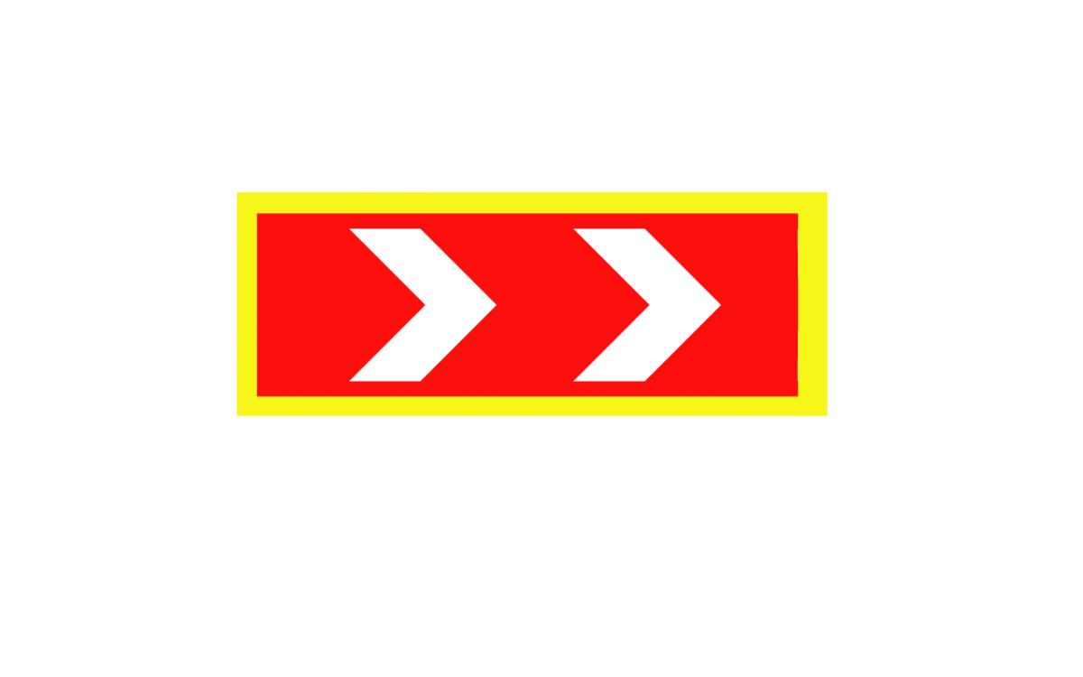 Дорожный знак Обозначение предремонтной зоны 700x1360