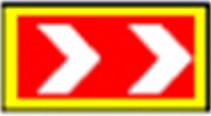 Маска дорожного знака "Знак предремонтной зоны" 700x1360 мм