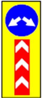 Знак дорожный предремонтной зоны 2700х900