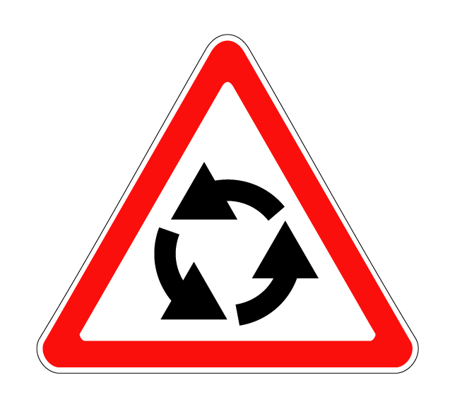 Дорожный знак 1.7 Пересечение с круговым движением