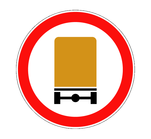Маска дорожного знака "Движение транспортных средств с опасными грузами запрещено" 3.32