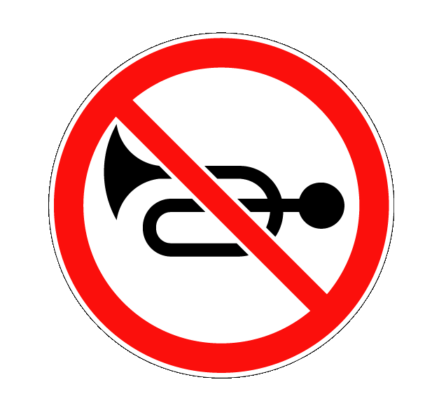 Купить дорожный знак 3.26 Подача звукового сигнала запрещена