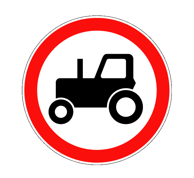 Купить дорожный знак 3.6 Движение тракторов запрещено