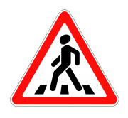Маска дорожного знака "Пешеходный переход" 1.22
