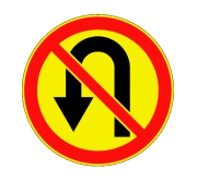 Купить дорожный знак 3.19 разворот запрещен (временный)