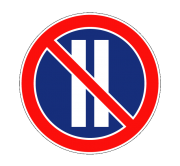 Маска дорожного знака "Стоянка запрещена по четным числам месяца" 3.30