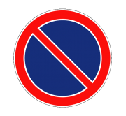 Маска дорожного знака "Стоянка запрещена" 3.28