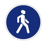 Маска дорожного знака "Пешеходная дорожка" 4.5.1