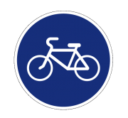 Маска дорожного знака "Велосипедная дорожка" 4.4.1