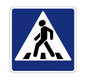 Маска дорожного знака "Пешеходный переход" 5.19.1