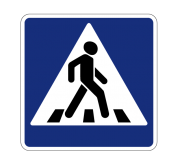 Маска дорожного знака "Пешеходный переход" 5.19.2