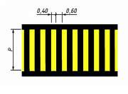 Нанесение складской разметки, обозначение пешеходного перехода белый+желтый (1.14.1)